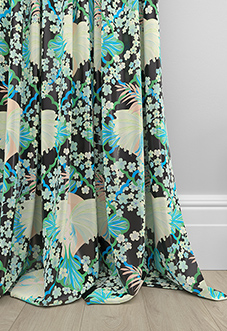 Faded Glamour, Absinthe Black - Made To Measure Curtains